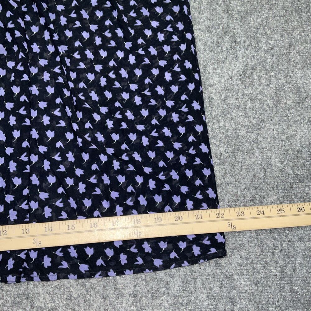 CAbi Skirt Womens Size M Blue Purple floral Island #5887 midi Casual Date Career - Picture 7 of 9